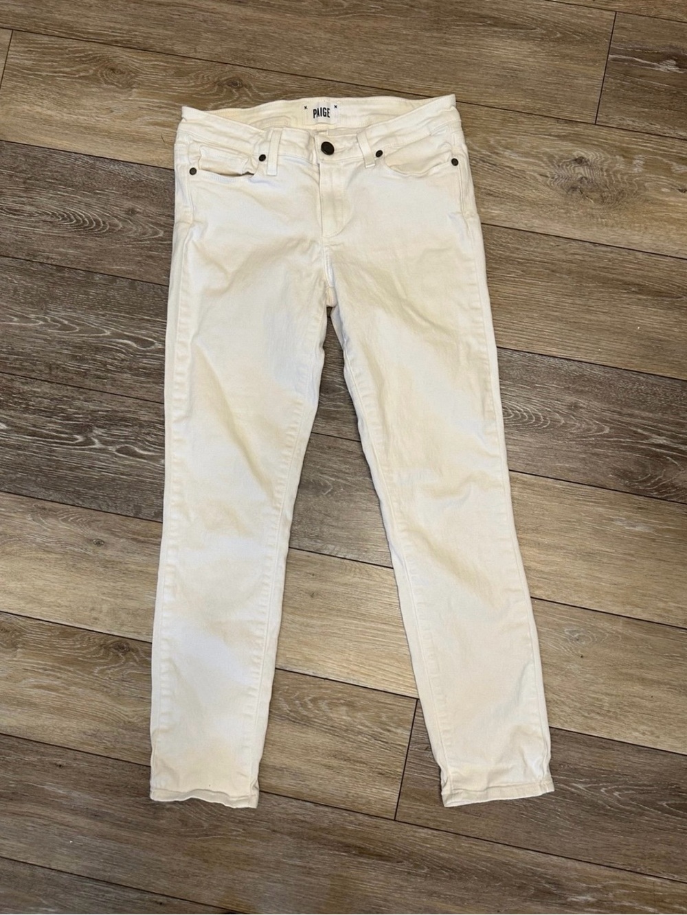 PAIGE Kylie Crop White Jeans